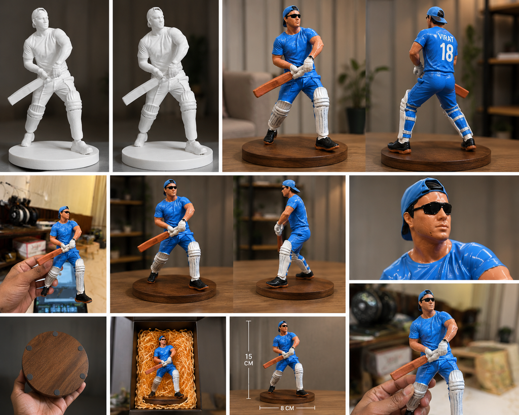 Custom 2D Photo to 3D Printed Figurine | Personalized Mini Statue